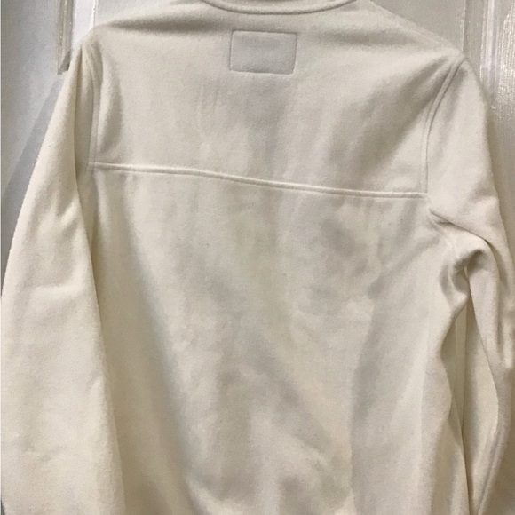 Lands' End Men's Zip Up Cream Sweater - Picture 7 of 8